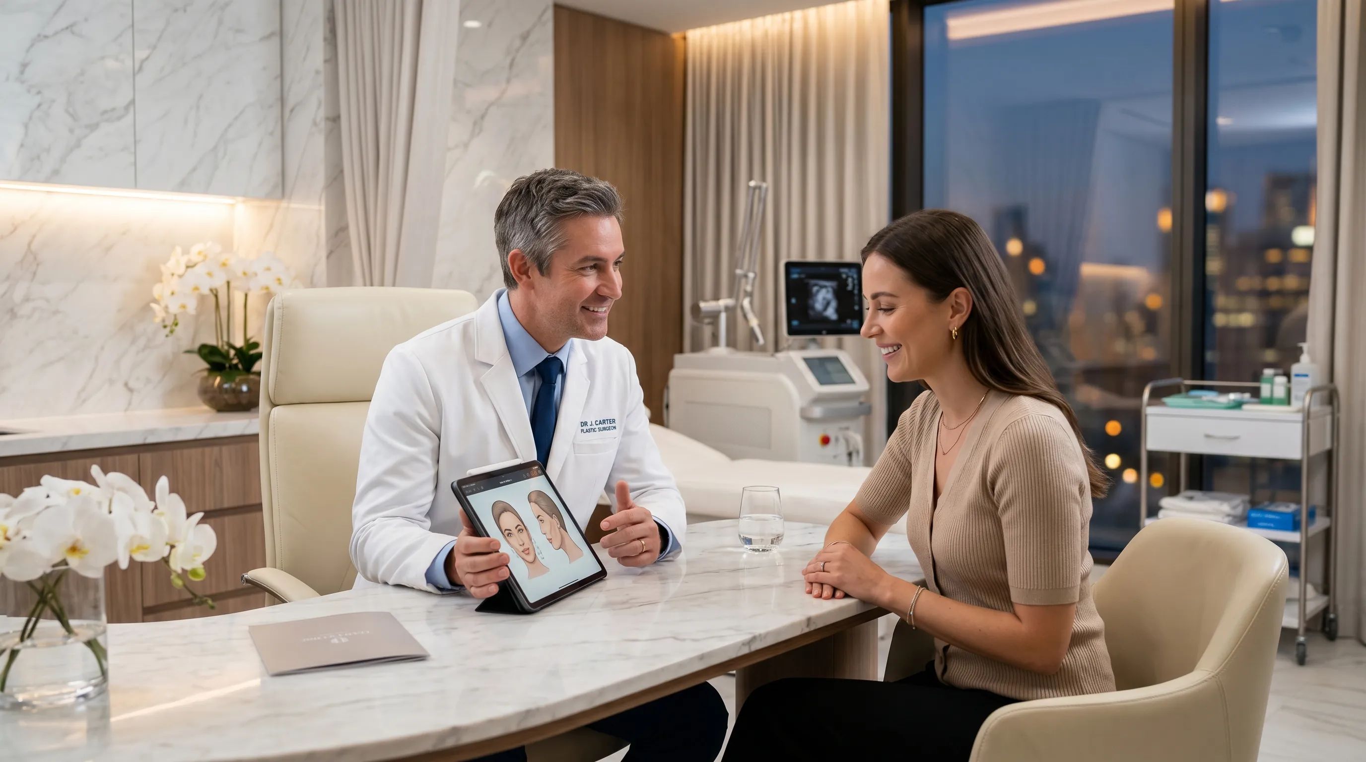 Dermatology Center of Atlanta conducting examination